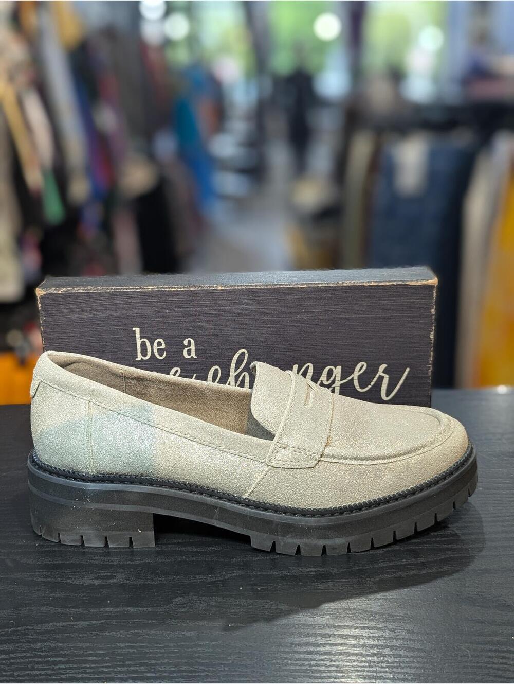 TOMS Cara Metallic Platform Loafers